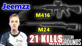 Team Liquid Jeemzz - 21 KILLS - M416+M24 - SOLO - PUBG