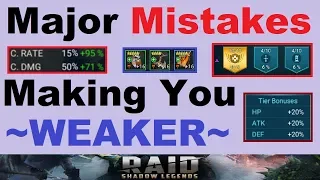 Major ~MISTAKES~ Making You *WEAKER* in Raid Shadow Legends