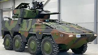 UK Boxer armoured vehicle with an RT60 turret