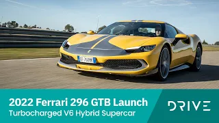 2022 Ferrari 296 GTB Launch | Turbocharged V6 Hybrid Supercar | Drive.com.au
