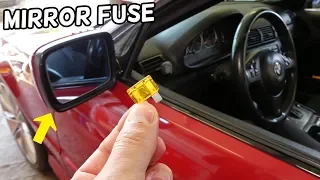 SIDE MIRROR FUSE LOCATION REPLACEMENT BMW E46 325I 330I 328I 320I 320D 318D 316D 330D 318I