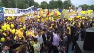 Liberal Party rally in Bucharest ahead of EU elections