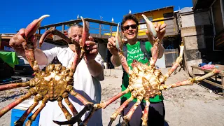 Huge MARTIAN Crab!! 🦀🇲🇽 MEXICAN FOOD in Popotla Fishing Village, Mexico!