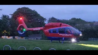 Devon Air Ambulance G-DAAS (HLE70) Taking Off At Victoria Road Park St Budeaux Plymouth 12/05/24