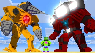 Monster School : Skibidi Toilet & Upgraded TITAN TV MAN vs Titan DRILLMAN - Minecraft Animation