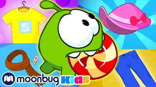 CUT THE ROPE! Learn with OM NOM  | ABC 123 Moonbug Kids | Fun Cartoons | Learning Rhymes