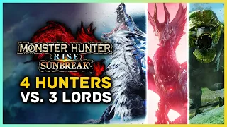 Monster Hunter Rise Sunbreak | 4 Hunters Vs. The Three Lords