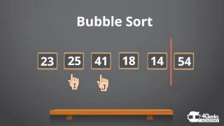 A Bubble Sorting Algorithm animated example