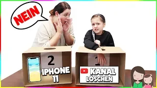 IPHONE 11 oder YOUTUBE KANAL LÖSCHEN 😱What's in the Box Challenge 📦 Alles Ava