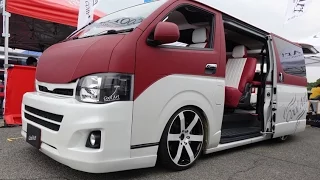 (4K)COOL ART TOYOTA HIACE modified 2015 ハイエース200系カスタム - スーパーカーニバル2015