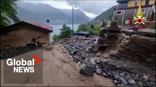 Severe storms in northern Italy cause flash floods, landslides
