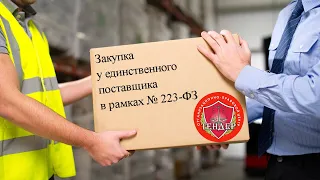 Закупка у единственного поставщика в рамках № 223 ФЗ