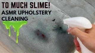Too much slime! ASMR Upholstery cleaning video. Sofa deep cleaning