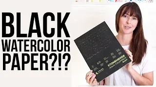 Watercolor Supplies | Using BLACK Watercolor Paper