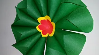 Wall Hanging Paper Flower Idea | #easycraftideas #wallhangingidea #viralvideo #diy #papercraft #love