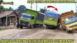 Situasi Berubah Tegang | Melihat Truk Nyaris Tumbang, Sopir Hino Bekerja Keras Bantu Truk Sawit