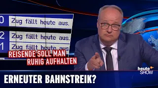 Bahnstreik: Auf wen ihr statt der GDL wirklich sauer sein solltet | heute-show vom 10.09.2021