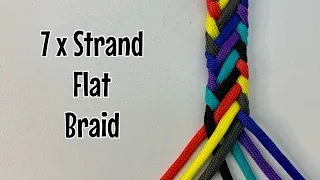 How to make a seven strand flat braid - 7 strand plait!