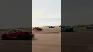 Aventador SV vs 488 Pista Piloti vs 800hp Turbo S  Roll Race