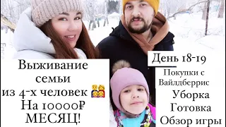 ЖИВЕМ НА 10000 РУБЛЕЙ МЕСЯЦ! Экономное меню на 4 человека! УБОРКА! Обзор игры и покупки !