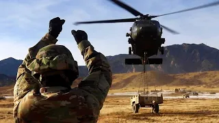 UH-60 Black Hawk Helicopters Conduct Sling Load Training | 4th Infantry Division, Fort Carson, CO