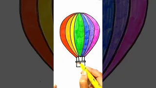 how to draw hot air balloon 🎈 easy hot air balloon #drawingforkids #easydrawing #shorts