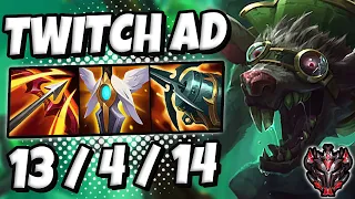 Twitch vs Caitlyn ADC [ Quadrakill ] Lol Korea Grandmaster Patch 12.2 ✅