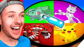 SPINNING a BOTTLE to DECIDE Which COLOR POKEMON We CATCH!