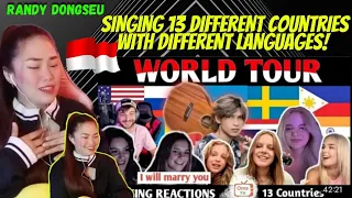 Randy Dongue - World Tour to 13 Countries and sing in 13 different Languages | REACTION VIDEO ❤️