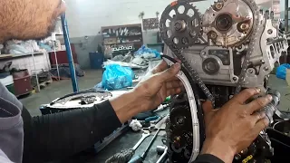 Toyota Hilux timing chain replacement                       2TR engine timing marks