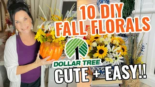 🎃🍁🌻10 DIYS DOLLAR TREE FALL FLORALS DECOR + BIG BOWS 🎃🍁 Olivia's Romantic Home DIY