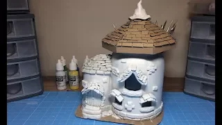 DIY DAS Paper Clay  Fairy House Lantern  Night Light House Craft Idea Recycle Yankee Candle