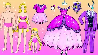 Vestir Muñecas De Papel | Rapunzel Mother And Daughter Princess Dress Up | Woa Doll En Spanish