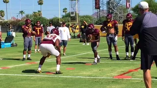 ASU Football: Sun Devils hit goal line tackling drills (8/16/17)