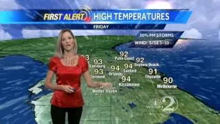 Warm, partly cloudy Friday