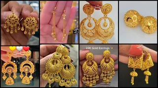Modern Gold Earrings designs 2024 |Fancy Gold earrings|Jhumka