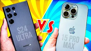 Who Wins in 2024? Galaxy S24 Ultra vs. iPhone 15 Pro Max: Design, Performance, and Camera Comparison