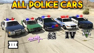 POLICE CAR FROM EVERY GTA ! (GTA 5, GTA 4, GTA SAN ANDREAS, GTA VICE CITY, GTA 3)