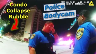 Police Bodycam Videos Arrival CHAOS Miami Condo Collapse Surfside FL