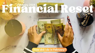 February 2024 FINANCIAL RESET | Monthly Reset | Setting Goals, Reflection, & Budget Recap #budgeting