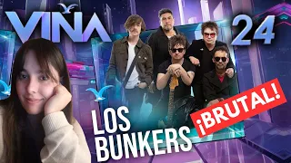 ESPAÑOLA REACCIONA a LOS BUNKERS en FESTIVAL de VIÑA 2024 | Show completo