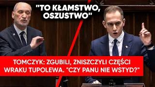 Wiceszef MON: Części wraku Tupolewa zgubiono. Macierewicz: To kłamstwo