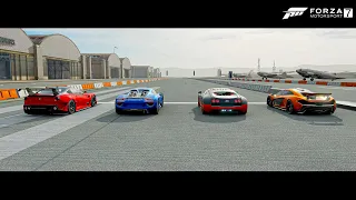 Ultimate Drag Race - Forza7! P1 GTR, GT-R, Centenario, M5, Chiron, RS6, R8, F1 GT,