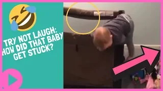 TRY NOT TO LAUGH |  Funny fails videos 2019 - How did that baby get stuck? 🤣🤣👣