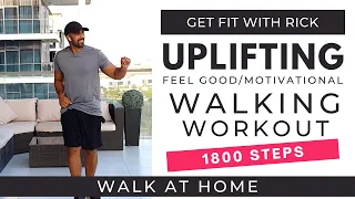 Uplifting Walking Workout | 1800 Steps in 15 mins | Steps at home | 1 Mile Happy Walk |