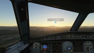 MSFS 2020 Lufthansa A320 Landing in Zurich at sunset (As Real As It Gets!)