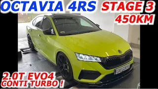 Skoda Octavia 4RS 2.0TSI 450HP + Turbo Continental (GOLF 8R) MY2021 GREGOR10 EVO4 DNPA 245HP FACTORY