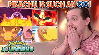 ASH DEFEATS LEON & BECOMES WORLD CHAMPION! PIKACHU IS OP!! Pokémon Journeys Episode 132 REACTION!