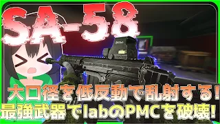 【タルコフ】大口径を低反動で乱射するSA-58！最強武器でlabのPMCを破壊！/【ゆっくり実況/Escape from Tarkov】