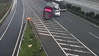 Truck Accident - Wife : I almost missed the main exit but I managed